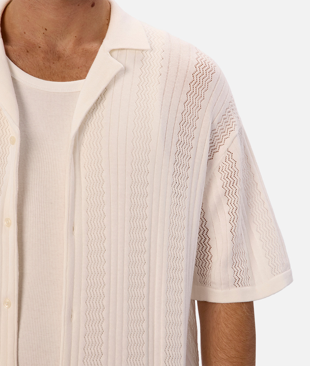 Sosa Short Sleeve Shirt for Men - Premium Cotton Casual Tee in Off White | Perfect for Summer Outfits, Beach Wear & Everyday Style