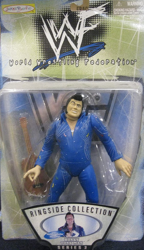 Vintage 1998 WWF Jakks Pacific Ringside Collection Series 2 Honky Tonk Man Wrestling Action Figure - Collectible WWE Memorabilia for Display & Play