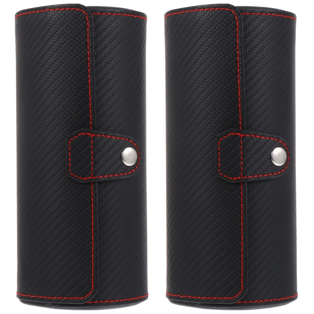UKCOCO 2-Pack Genuine Leather Watch Display Case with 3 Slots - Premium Watch Storage Box & Organizer for Men and Women - Perfect for Jewelry Stores, Home Collections, and Gift Giving