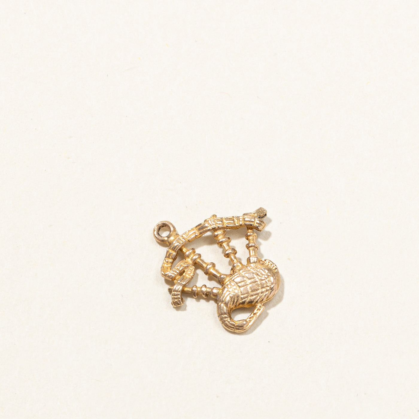 Vintage 1953 Birmingham 9k Gold Bagpipe Charm Pendant - Perfect for Scottish Heritage Jewelry, Celtic Gifts & Bagpiper Accessories