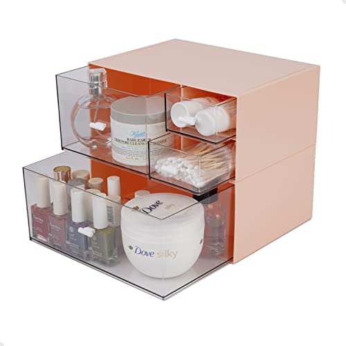 2 Deep Layers & 4 Drawers, Pink