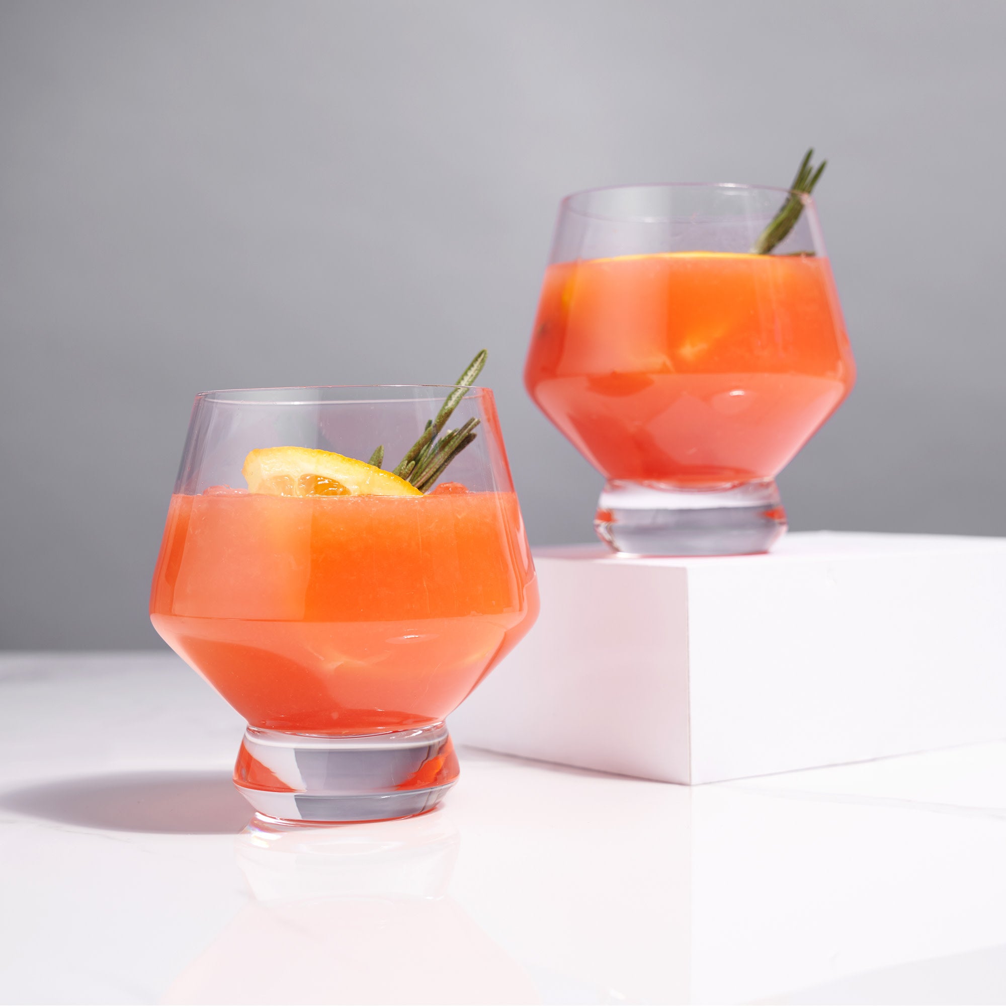 Elegant Raye Footed Crystal Punch Glasses Set of 2 - Perfect for Cocktail Parties, Weddings & Home Decor