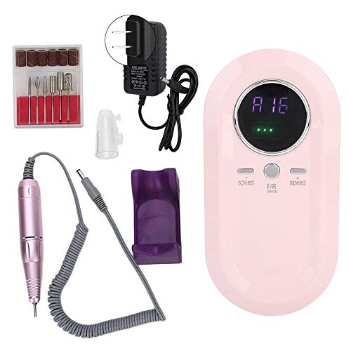 30000 RPM Professional Electric Nail Drill Kit - Rechargeable Portable Nail File Machine with 6 Attachments for Manicure, Pedicure & Nail Art | Perfect for Home Salon, Nail Technicians & DIY Beauty Care
