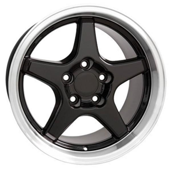 1993-2002 Pontiac Firebird 17 Inch Black Machined Replacement Wheels - OEM Style Replica Rims 5910192 for Street Performance & Classic Car Restoration