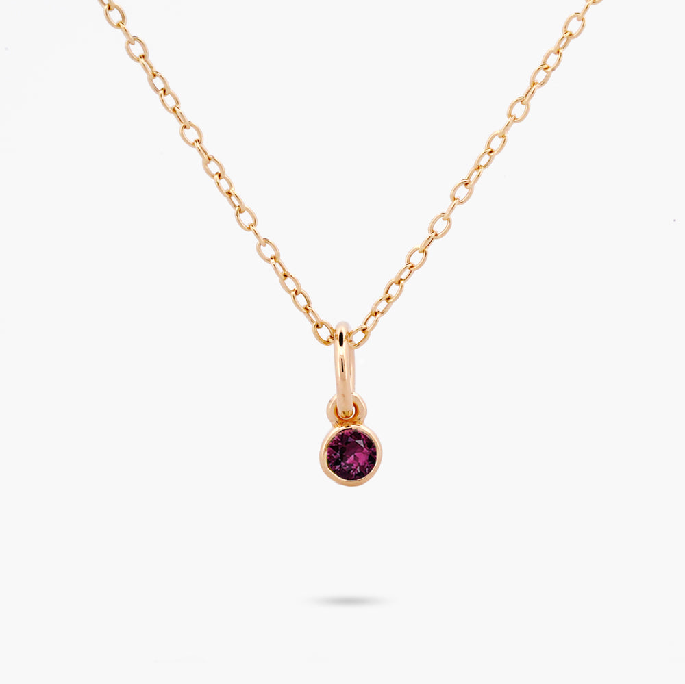 Elegant Garnet Bezel Set Necklace for Women - Perfect for Anniversaries, Birthdays & Special Occasions