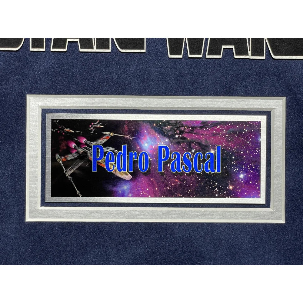 Pedro Pascal Autographed The Mandalorian 8x10 Photo - Framed Collectible with Topps COA - Perfect for Star Wars Fans & Memorabilia Collectors