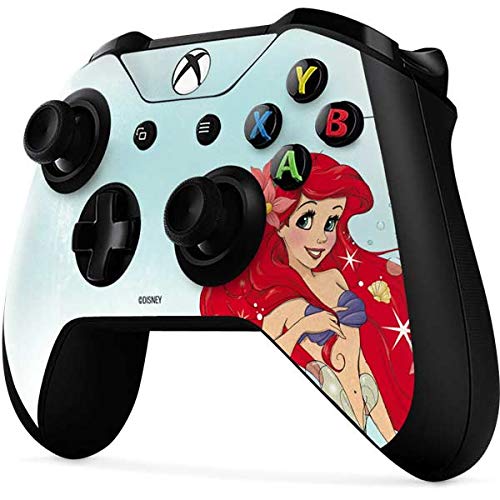 Official Disney Ariel Sparkles Gaming Skin for Xbox One X Controller - Custom Decal Sticker for Enhanced Grip & Protection - Perfect for Gamers, Collectors & Disney Fans