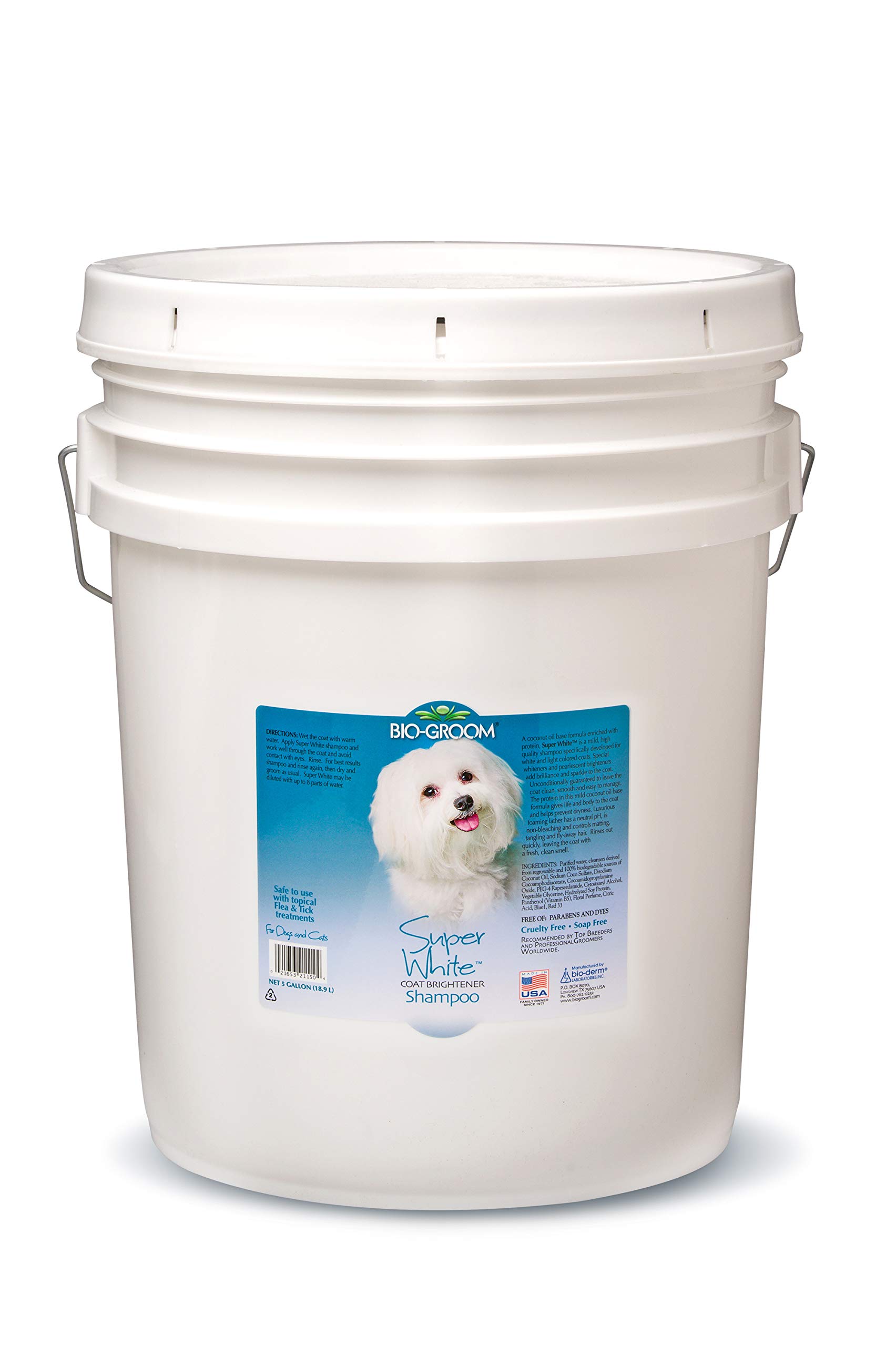 Bio-Groom Super White Pet Shampoo for Dogs & Cats - Brightening Whitening Formula for White Coats - Perfect for Show Grooming & Daily Bathing
