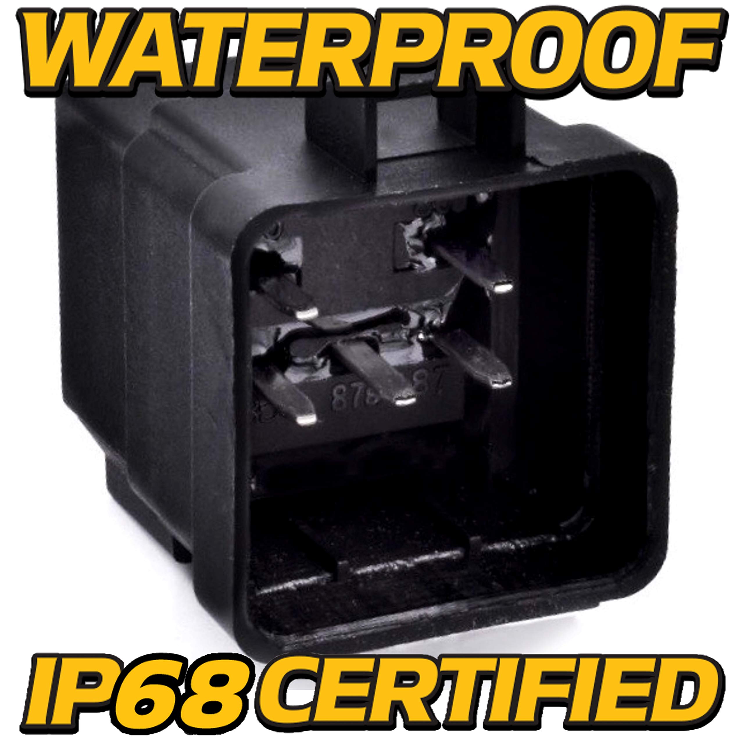 12 Pack Heavy Duty Waterproof 12V Relay with LED Indicator - 50 AMP Automotive Relay Upgrade Kit with Dielectric Grease - Compatible with John Deere AM123716 & Hella - Ideal for Tractors, Trucks, and Off-Road Vehicles