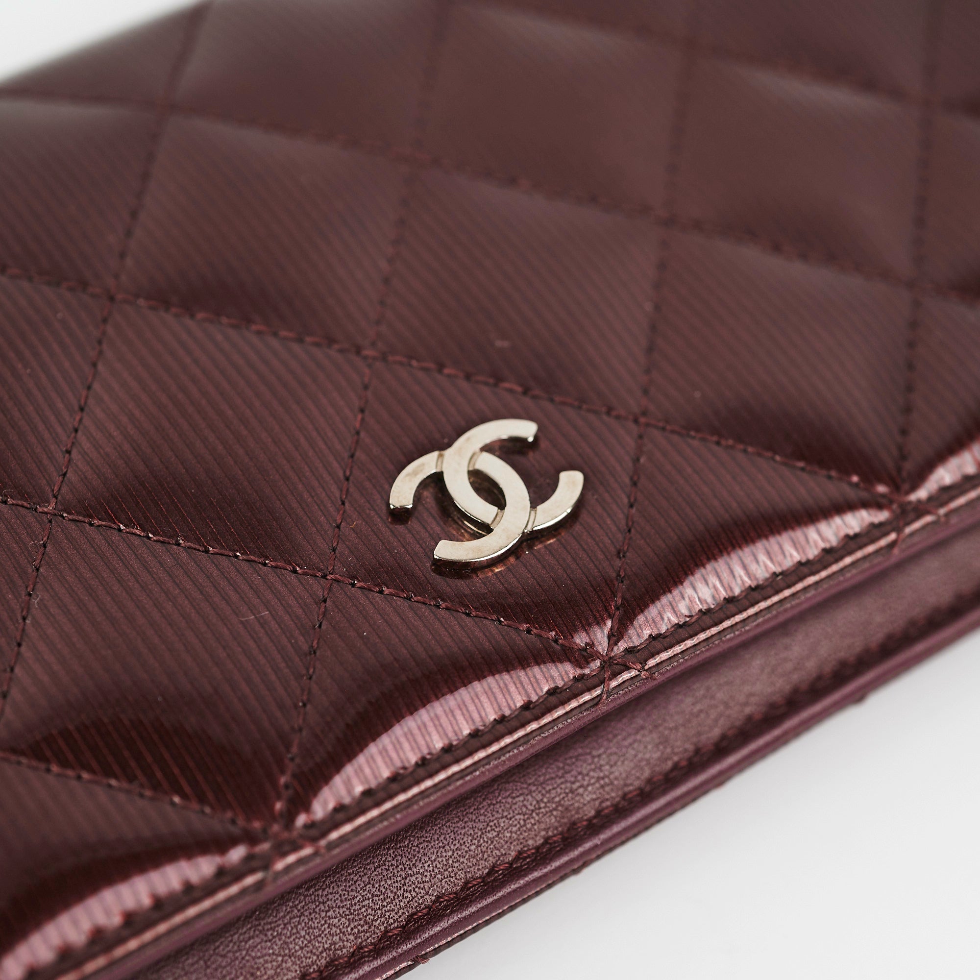 Chanel Long Wallet in Patent Burgundy Leather - Luxury Women's Wallet for Everyday Use & Special Occasions