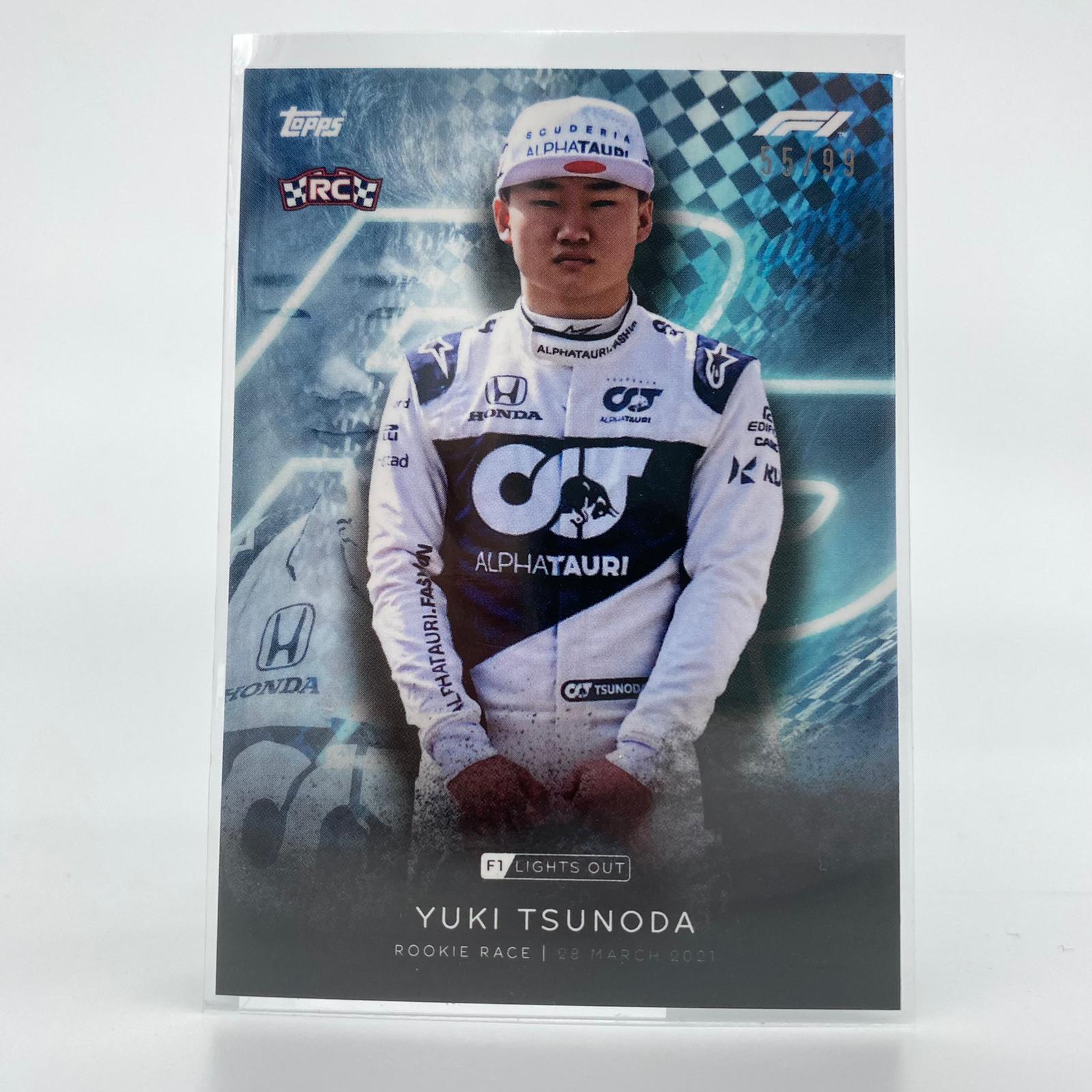 Yuki Tsunoda Rookie Race Blue Parallel F1 Racing Card - Collectible Trading Card for F1 Fans & Motorsport Enthusiasts - Perfect for Display, Trading, and Memorabilia Collections