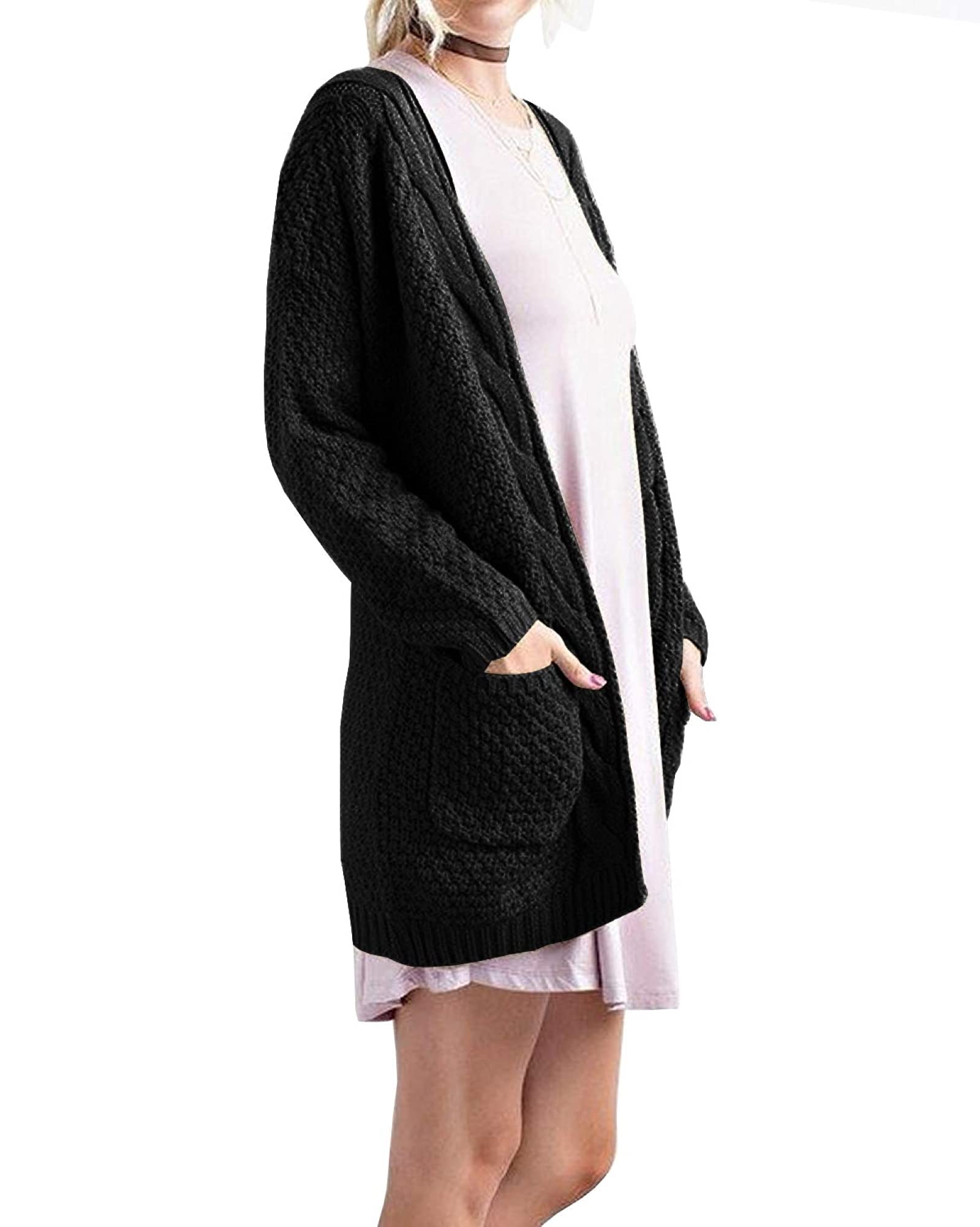 Chunky Knit Cardigan for Women - Oversized Long Sleeve Sweater with Pockets | Cozy Fall & Winter Wear
