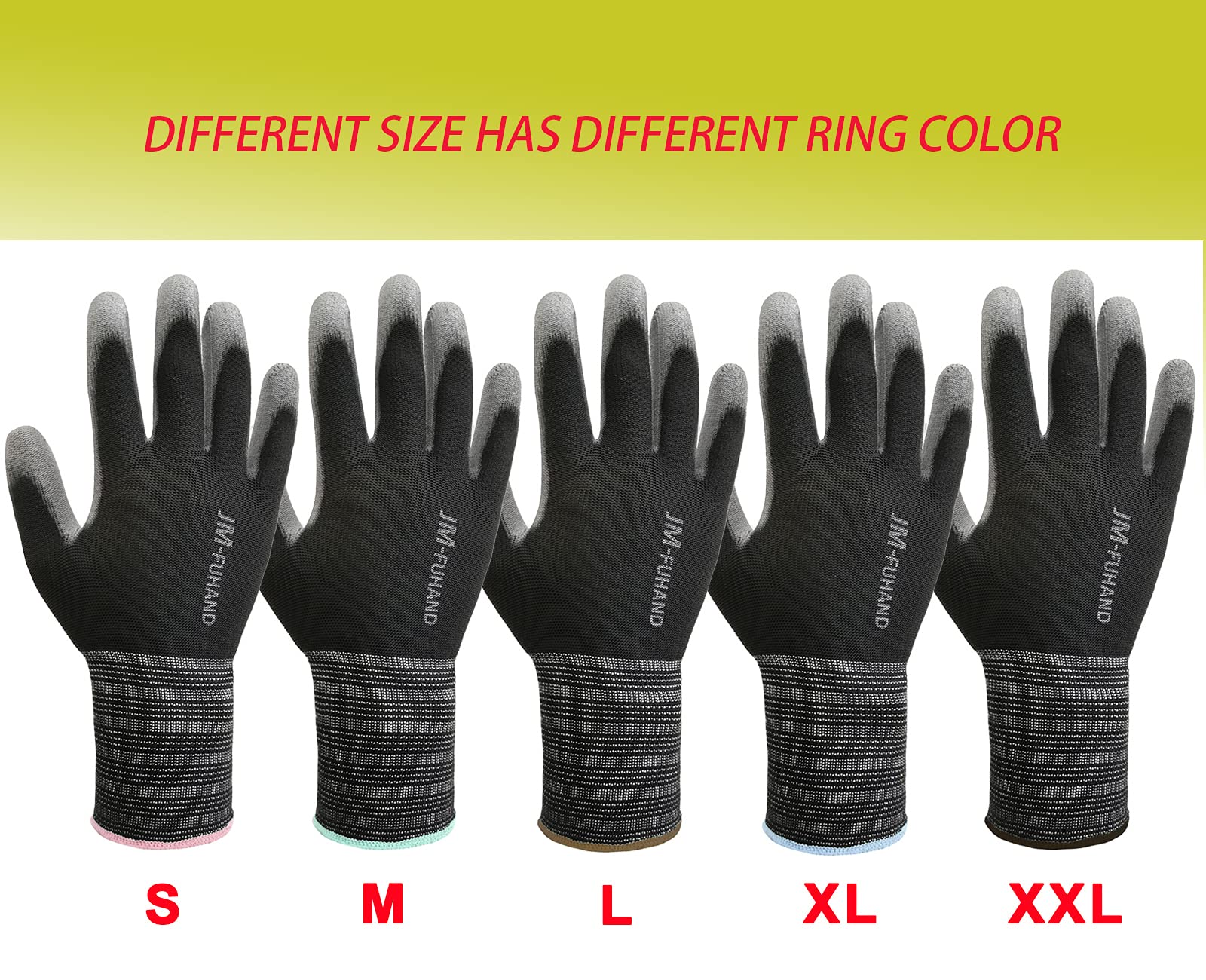 Ultra-Thin Polyurethane (PU) Coated Safety Work Gloves - 12 Pairs for Men & Women, Durable & Comfortable for Precision Work, Light Duty Tasks, Gardening, Assembly & DIY Projects (Black/Grey, Medium)