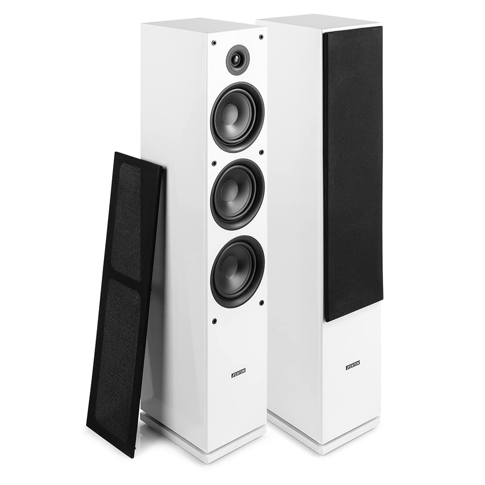 Fenton SHF80W 500W HiFi Tower Speaker System with AV440 Bluetooth Amplifier - 3-Way Floor Standing Speakers, 6.5