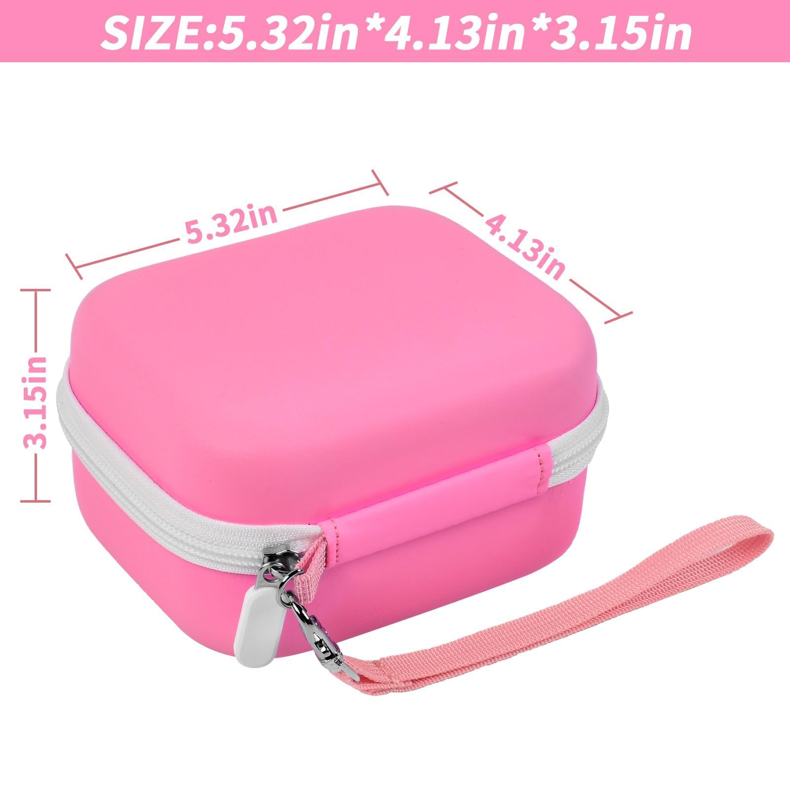 Phomemo M02/T02/M02S/M02 Pro/Q30S/M02X Compatible Case - Pink Portable Storage Holder for Inkless Sticker Photo Printer, Label Maker & Accessories | Perfect for Travel, Office & Home Organization