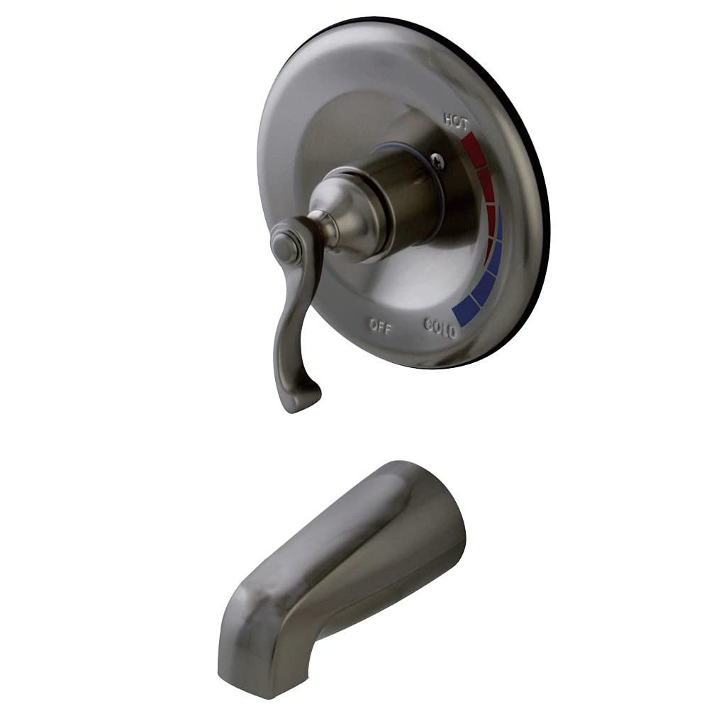 Kingston Brass KB8638FLTO Royale Single Handle Tub Only Faucet Trim in Brushed Nickel - Perfect for Bathroom Renovations & Luxury Spa-Style Showers