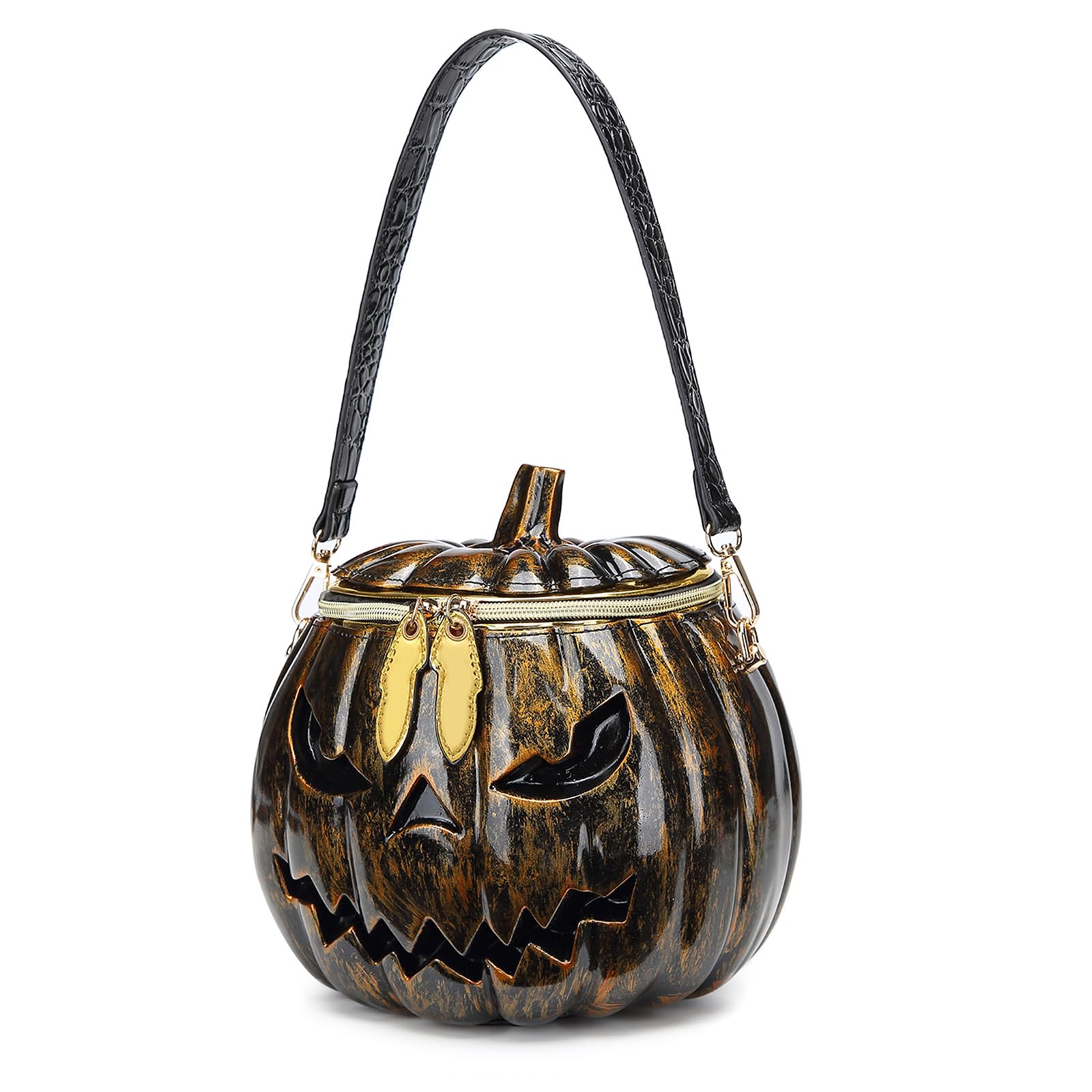Funny Pumpkin Shape Crossbody Bag for Women - Halloween Novelty Shoulder Bag, Cute Messenger Purse for Shopping, Dating & Costume Parties