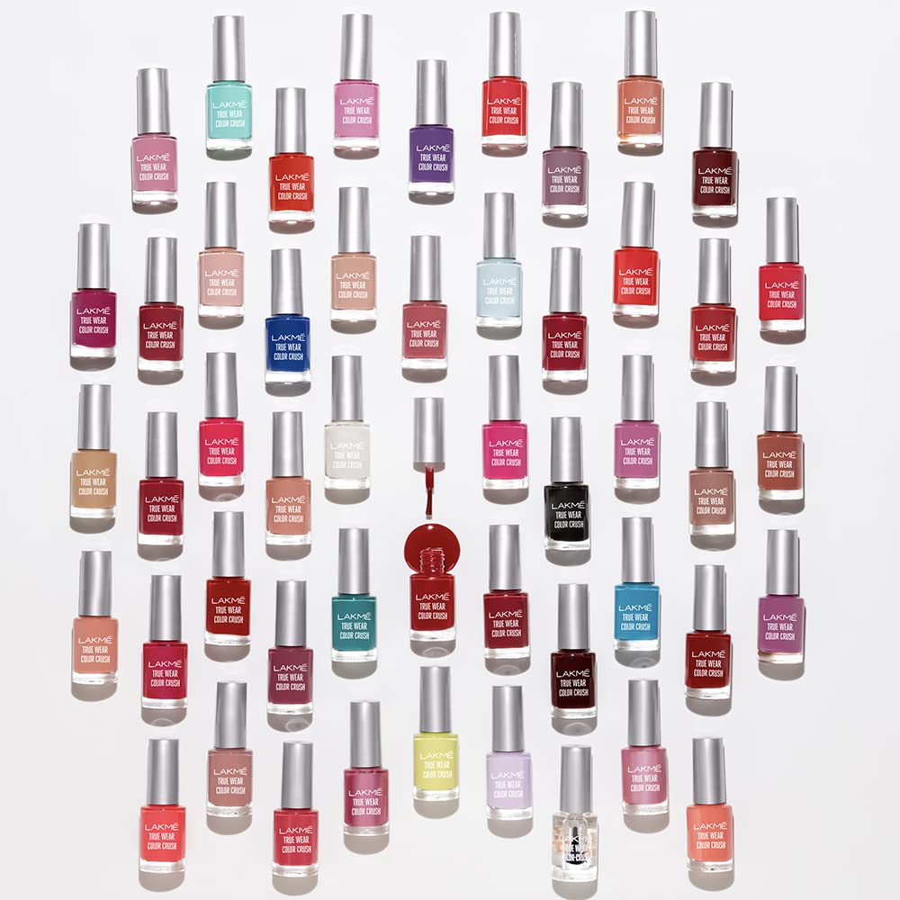 LAKMÉ True Wear Color Crush Glossy Finish Nail Polish - Crush 81 (6ml & 75ml) | Long-Lasting Shine for Manicures & Pedicures | Perfect for Parties, Weddings & Everyday Wear