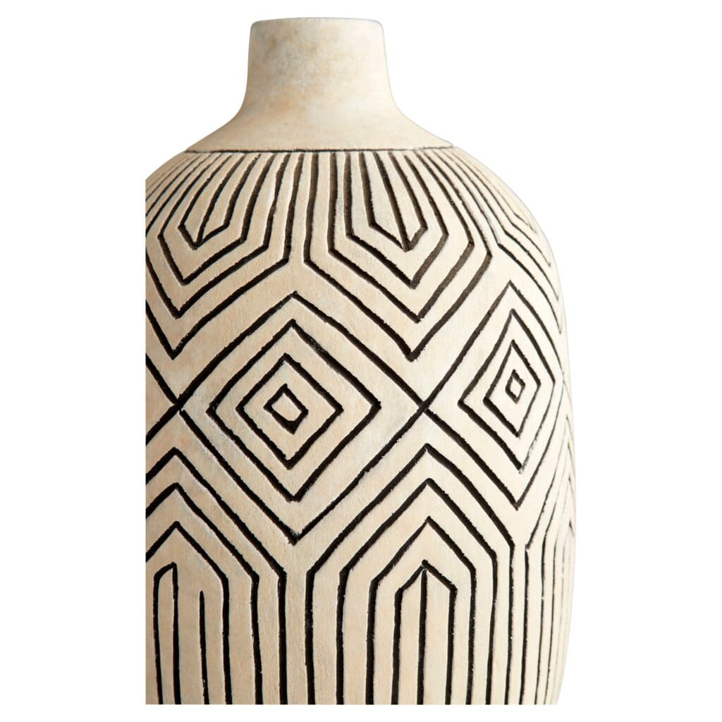 Cyan Design 11122 Light Labyrinth Vase - White Small Decorative Glass Vase for Home Decor, Wedding Centerpieces & Floral Arrangements