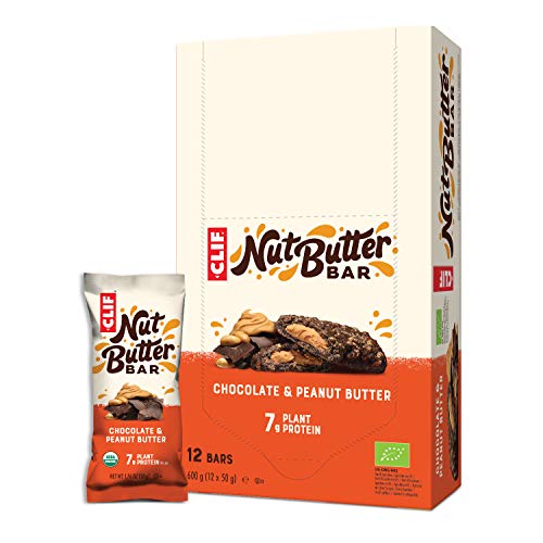 CLIF Nut Butter Bar - Chocolate Peanut Butter Energy Snack (12 Pack, 68g Each) | High Protein, Gluten Free | Perfect for Hiking, Camping & On-the-Go Nutrition