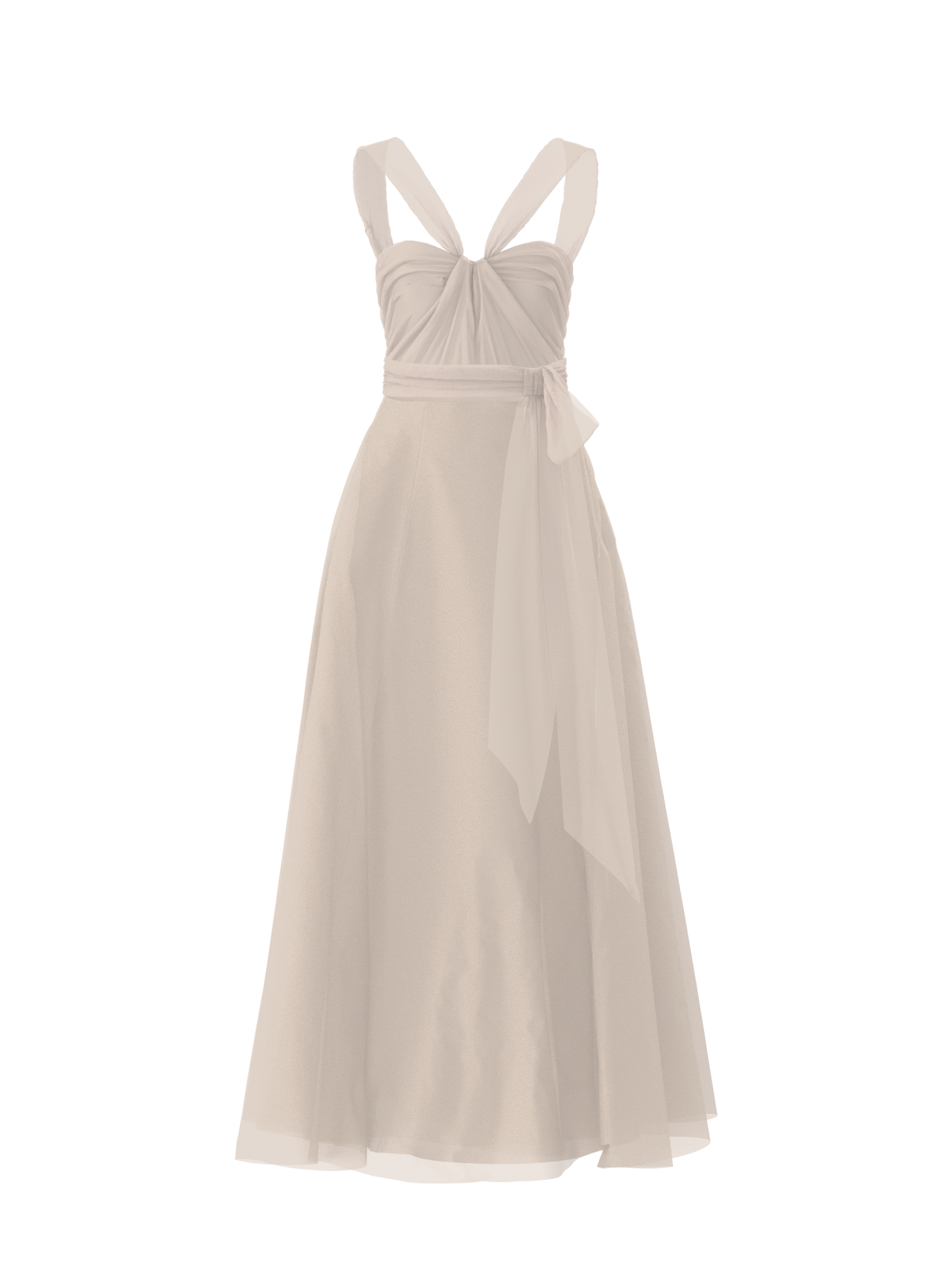 Cerisa Bodice & Skirt Set with Sash Belt - Elegant Fawn Print Dress Outfit for Women | Perfect for Weddings, Parties, and Special Occasions