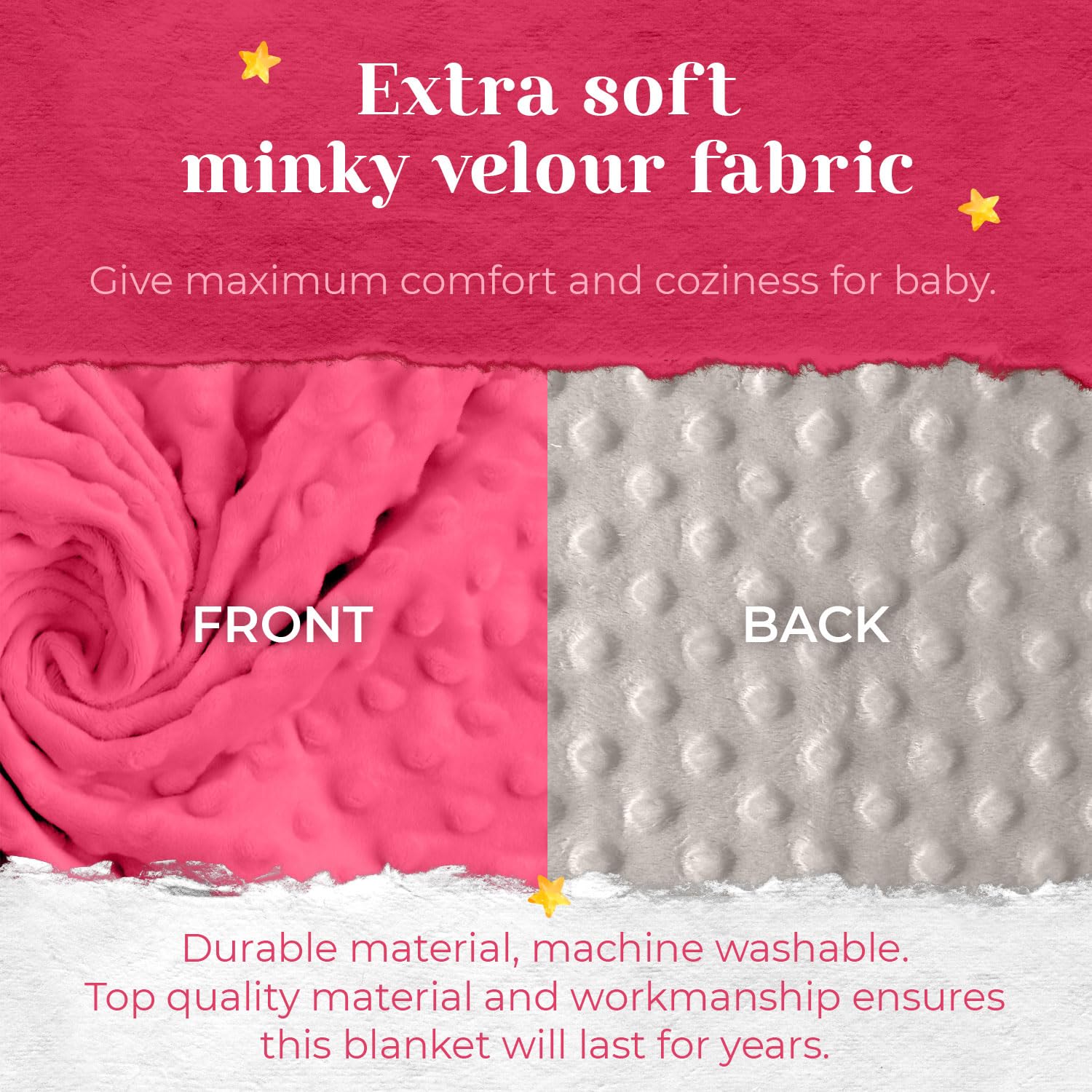 Personalized Baby Blanket for Girls - Custom Monogrammed Newborn Blanket with Name | Soft & Cozy Baby Girl Gift | Perfect for Nursery, Christening & Newborn Photography