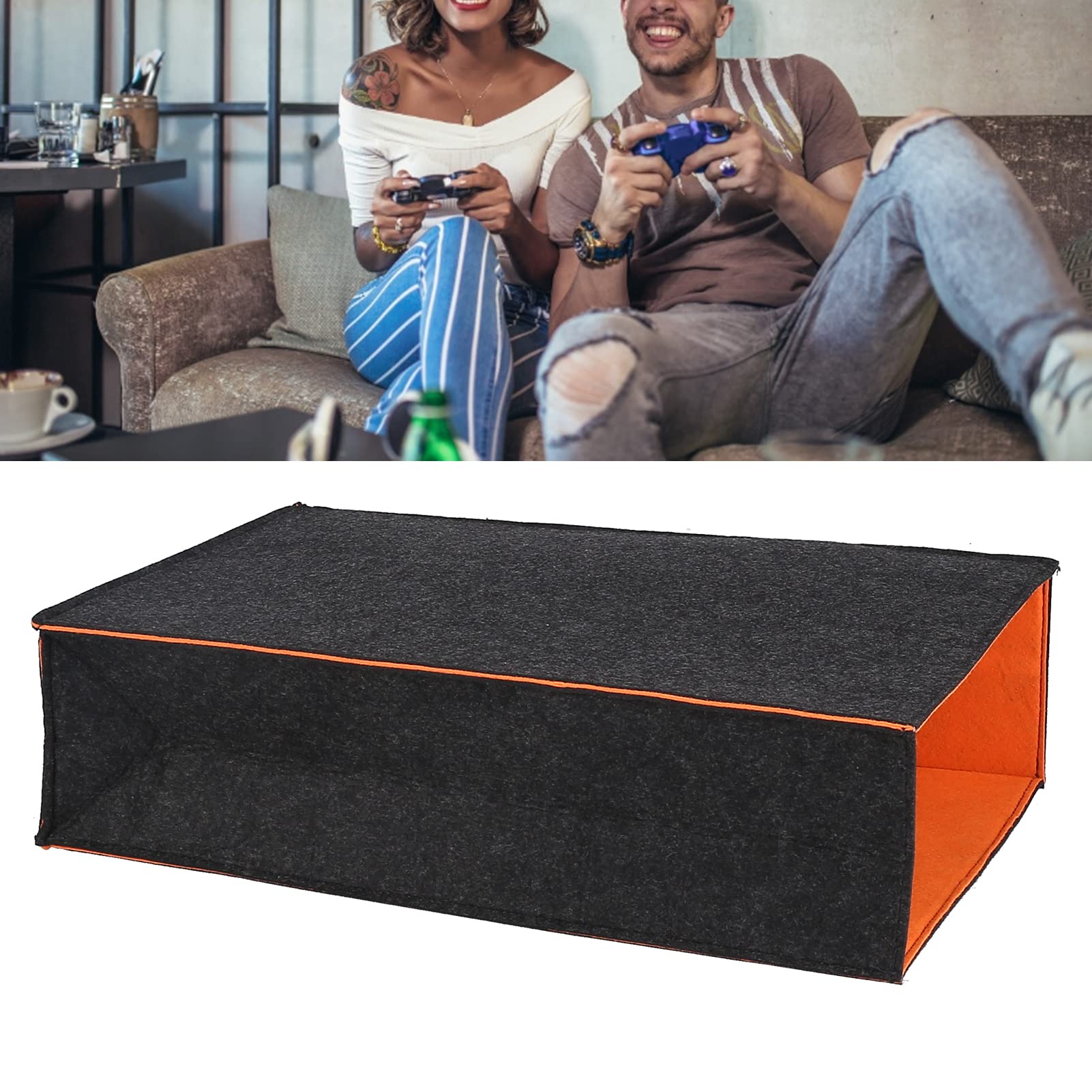 Premium Dustproof Felt Cover for Sony PlayStation 5 Console - Custom Fit PS5 Dust Protector Case | Gaming Accessories for Home Entertainment & Console Protection