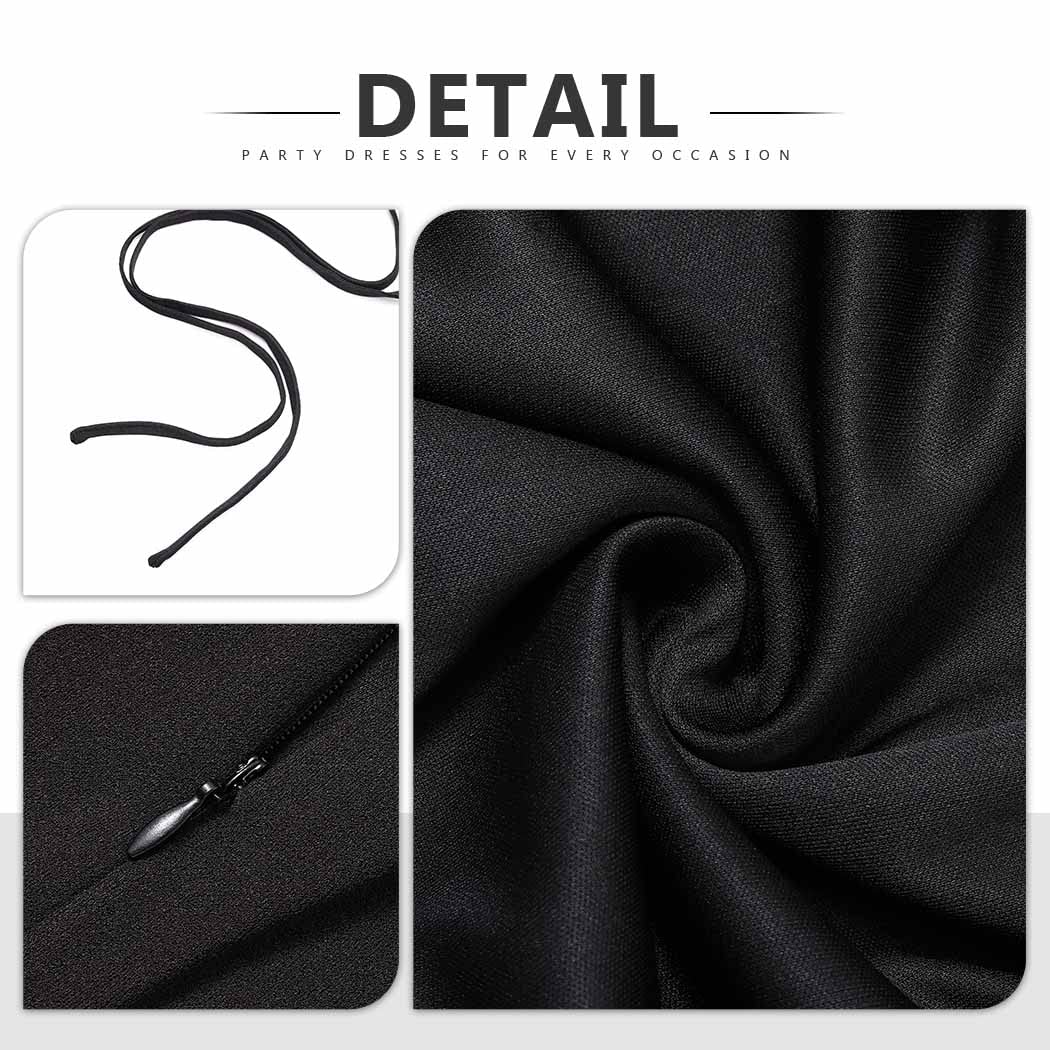 EVIL Womens Sleeveless Bodycon Dress - Sexy Backless Spaghetti Strap Mini Dress with Tassel Detail & High Slit for Nightclub, Cocktail Party & Date Night | Summer Fashion & Evening Outfits