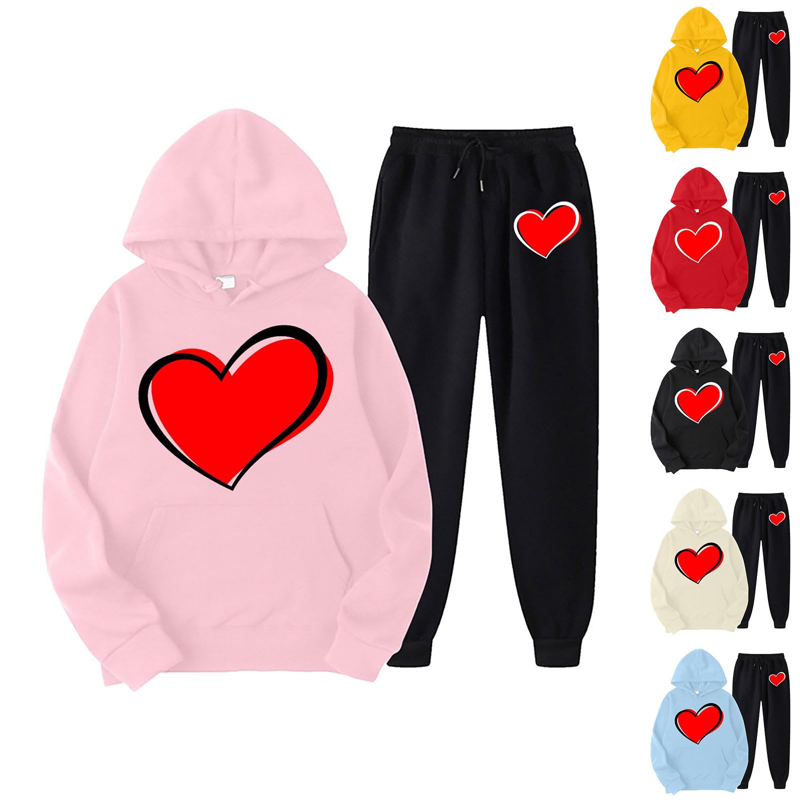 Rvidbe Women's 2-Piece Workout Outfit Set - Matching Jogger Pants & Top Sweatsuit for Yoga, Gym & Casual Wear | Solid Color Tracksuit for Women
