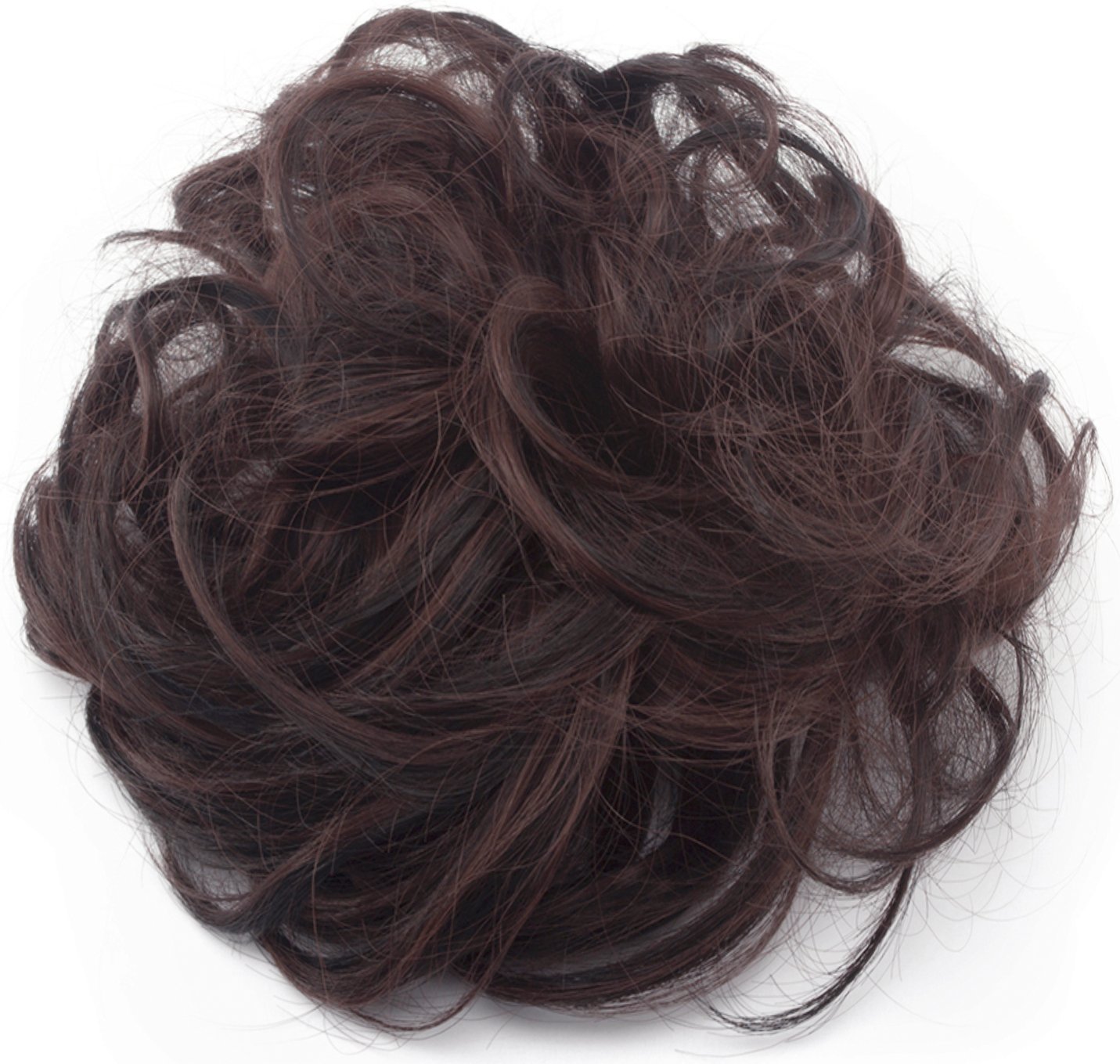 Messy Hair Bun Extensions - Natural Looking Chignon Hairpiece with Scrunchie for Updo & Ponytail Hairstyles - Perfect for Weddings, Parties & Everyday Wear