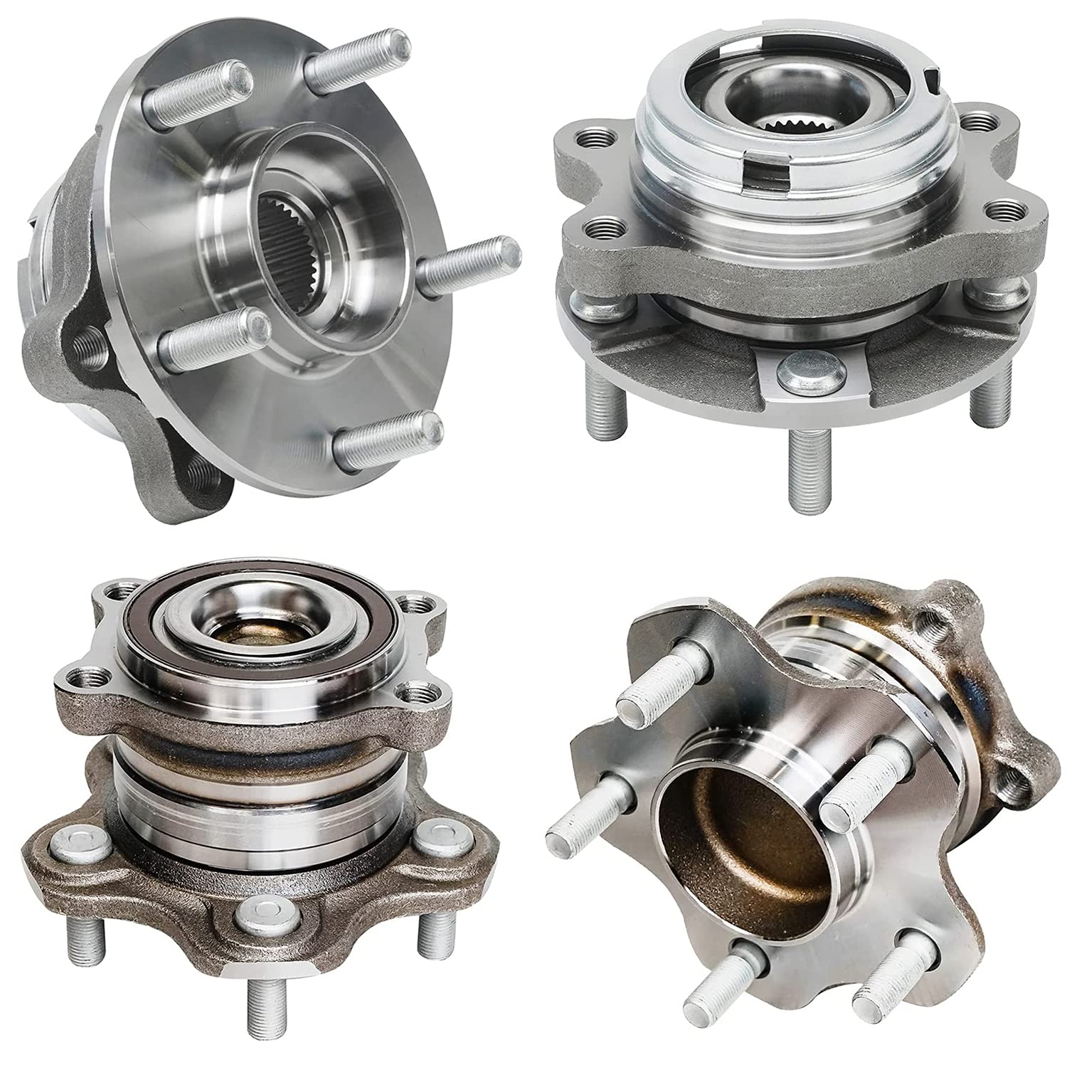Detroit Axle - Front & Rear Wheel Bearing Hub Assembly Replacement for Nissan Altima Maxima Murano Pathfinder Infiniti JX35 QX60 | FWD & AWD Compatible | Durable for City Driving & Highway Commutes