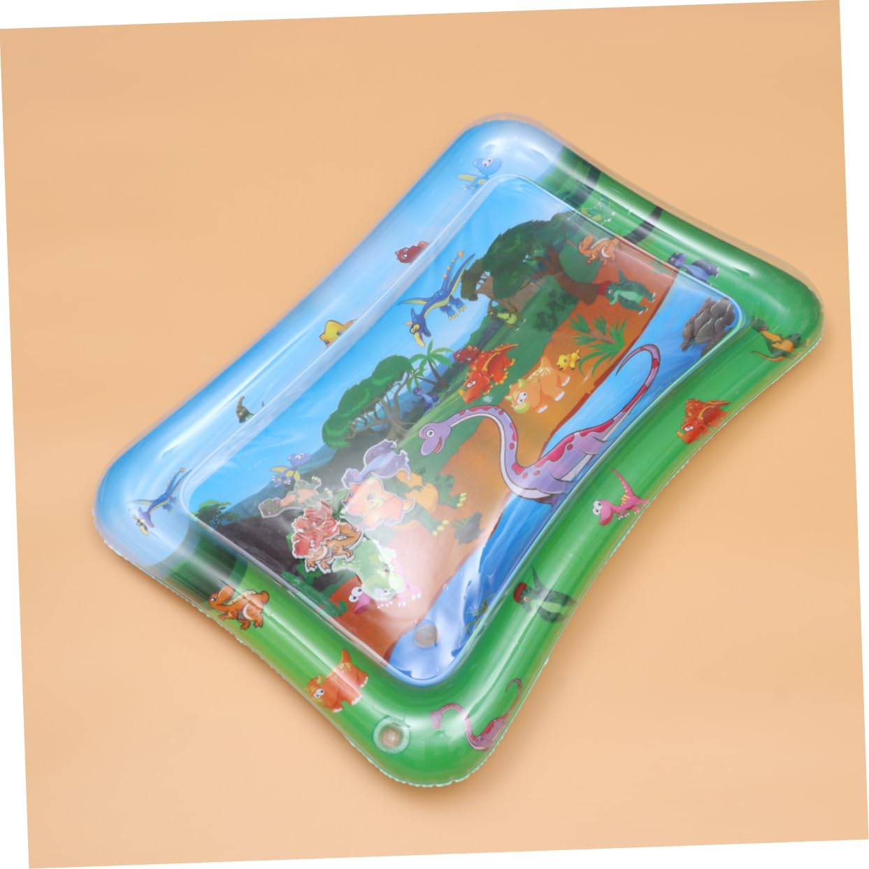 Wakauto 2 Pack Inflatable Water Play Mat for Kids - Large Splash Pad, Sprinkler Fun Outdoor Summer Toy (Green) | Perfect for Backyard, Pool Parties & Beach Activities