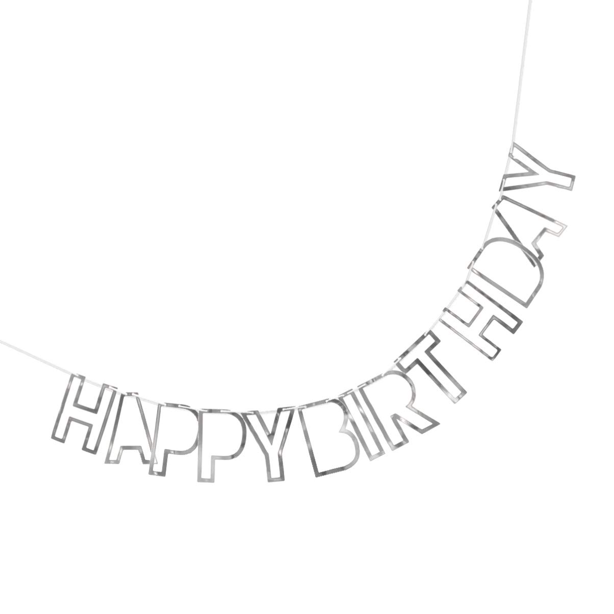 Happy Birthday Banner - Glittery Alphabet Letter Pennant with Sequins & Metal Accents for Baby Shower, Party Decorations & Wall Hangings | Perfect for Birthday Celebrations, Nursery Decor & Festive Events