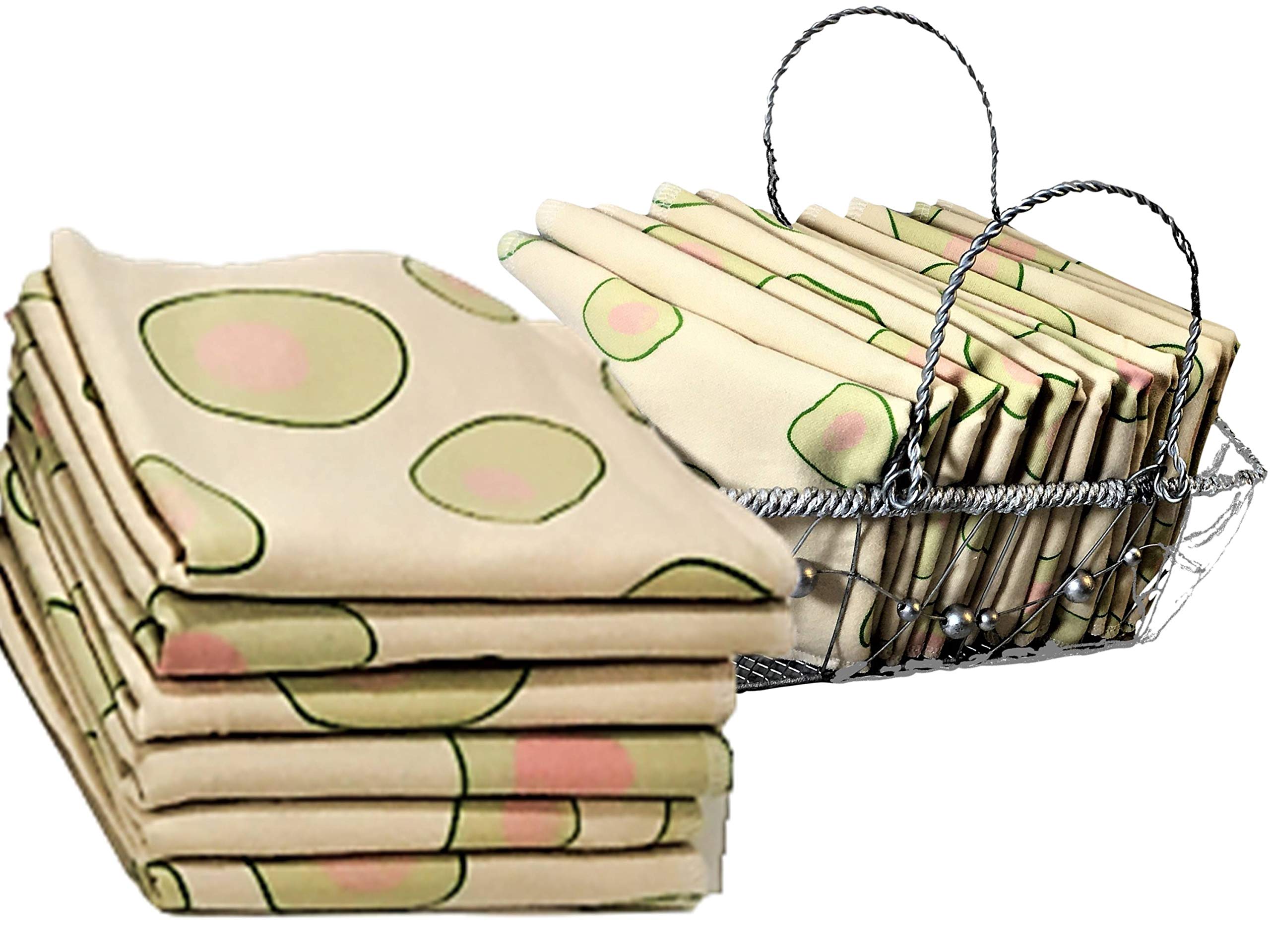 Eco-Friendly Reusable Cotton Napkins & Towels - 12-Piece Set, 2-Ply, Paperless & Sustainable Alternative to Paper Products for Kitchen, Dining, and Picnic Use