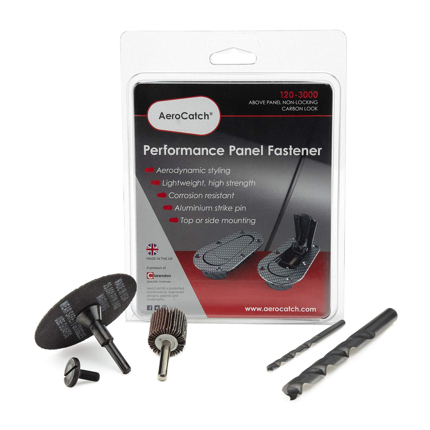120-3000 Above Panel Flush Hood Latch and Pin Kit - Black Carbon Fiber Look with Installation Kit | Universal Car Hood Locking System for Trucks, Jeeps & SUVs | Easy DIY Installation for Enhanced Vehicle Security