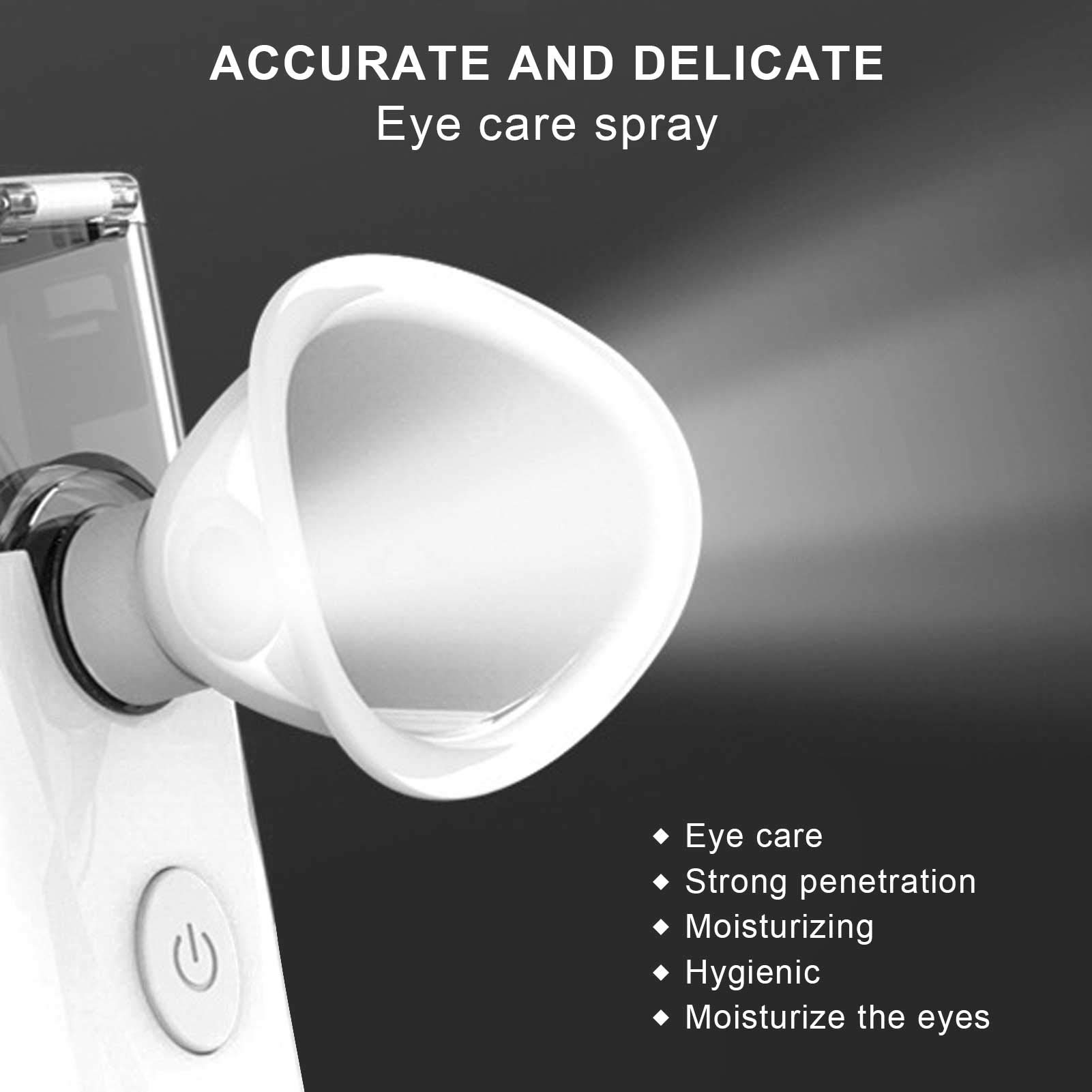 Dioche Portable Eye Humidifier & Facial Steamer - Fast Steam Sprayer for Dry Eyes, Moisturizing Eye Mist Machine for Skin Care & Makeup (White) | Perfect for Travel, Office & Home Eye Relaxation