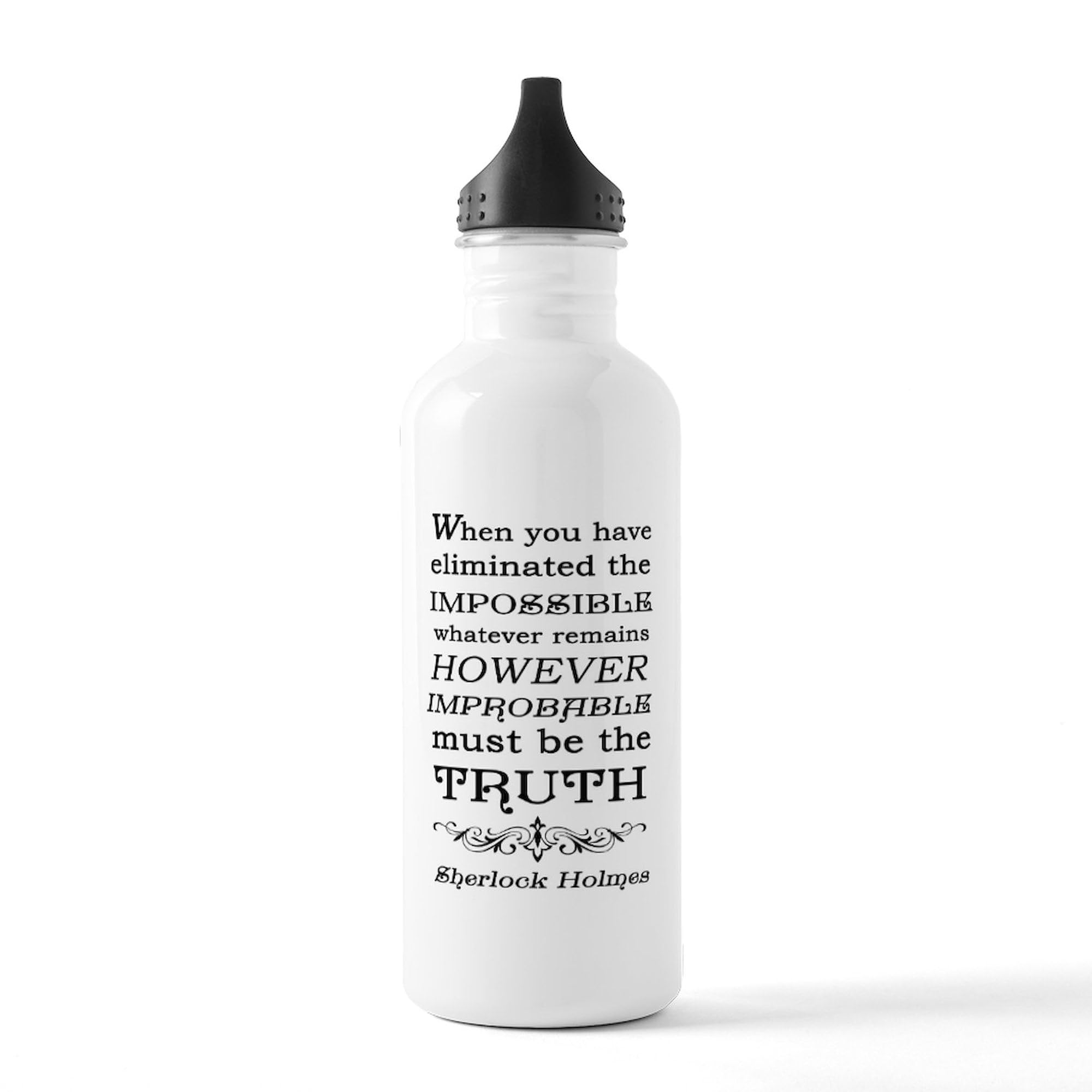 Sherlock Holmes Stainless Steel Water Bottle 1.0L (34 oz) - Vacuum Insulated, Leak Proof, BPA Free - Perfect for Travel, Gym, Hiking & Office Use