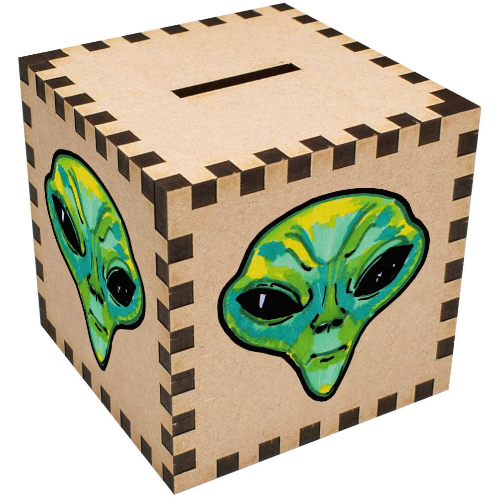 Alien Head Money Box - Fun Piggy Bank for Saving Coins & Cash - Perfect for Kids, Teens & Sci-Fi Fans - Great Gift for Birthdays & Holidays (MB00064821)