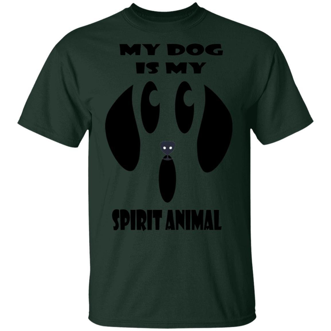 My Dog Is My Spirit Animal Halloween T-Shirt - Funny Pet Lover Cotton Tee for Women & Men - Perfect for Halloween Costumes & Dog Owner Gifts