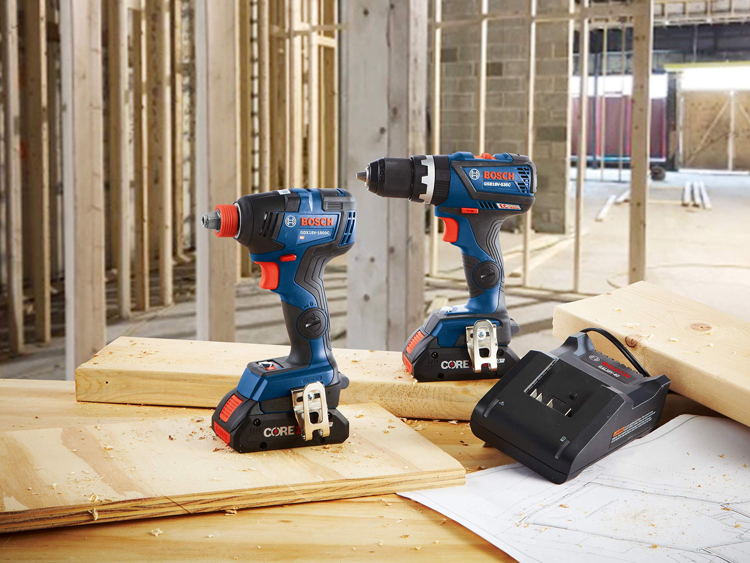 BOSCH GXL18V-251B25 18V 2-Tool Combo Kit with 1/4