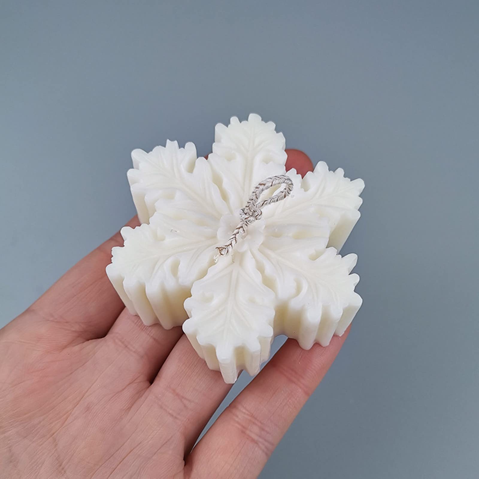 Snowflake Silicone Mold for Soap, Chocolate, Candy, Fondant, Wax Candles, Polymer Clay & Resin - Small Baking & Cake Decorating Tool for DIY Crafts & Holiday Gifts