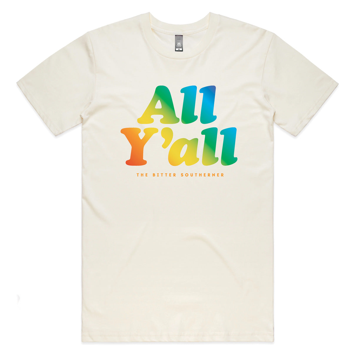 All Y'all Pride T-Shirt - Natural Cotton Unisex Tee for LGBTQ+ Support & Pride Events