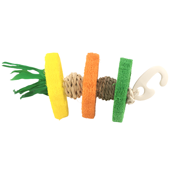 Natural Moss Hollow Loofah Hoola Toy for Dogs - Eco-Friendly Chew Toy for Teething Puppies & Small Pets - Perfect for Indoor Play & Dental Health