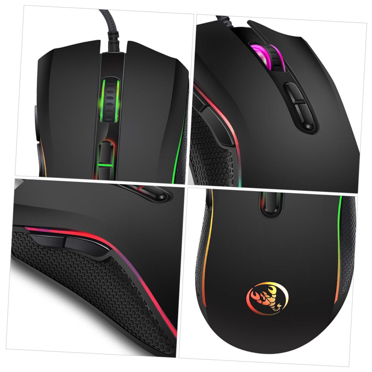 EVGOOGYY 1-Piece Wired Computer Mouse - Ergonomic Plastic Design for PC, Laptop, Office & Gaming Use - A869 Model (Black) - Perfect for Work, Study & Home Computing