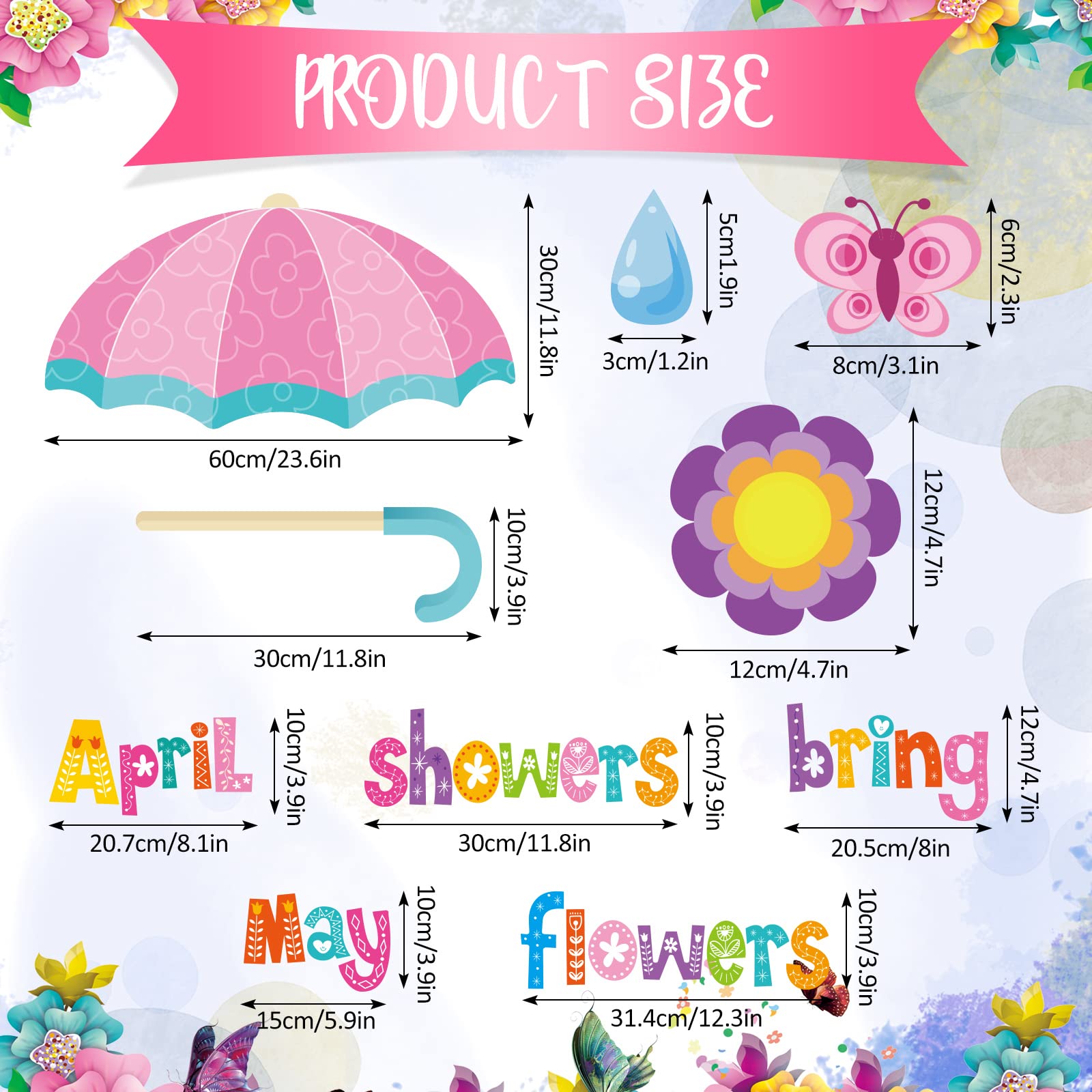Spring Flower Decorations - Bulletin Board & Classroom Decor for Home & School