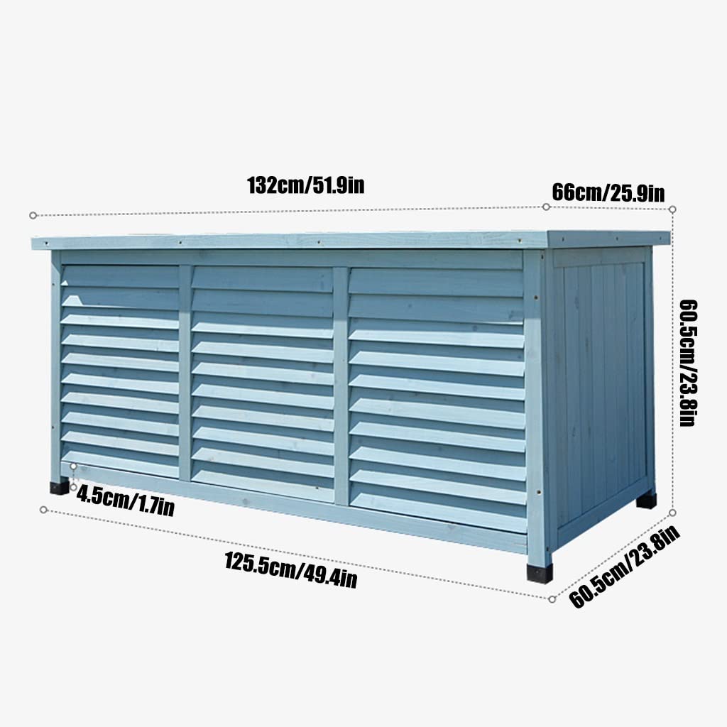 White Wooden Garden Storage Shed - 132x66x60.5cm Outdoor Tool Cabinet & Organizer for Garden Tools, Equipment & Sundries - Perfect for Backyard, Patio & Lawn Storage Organization