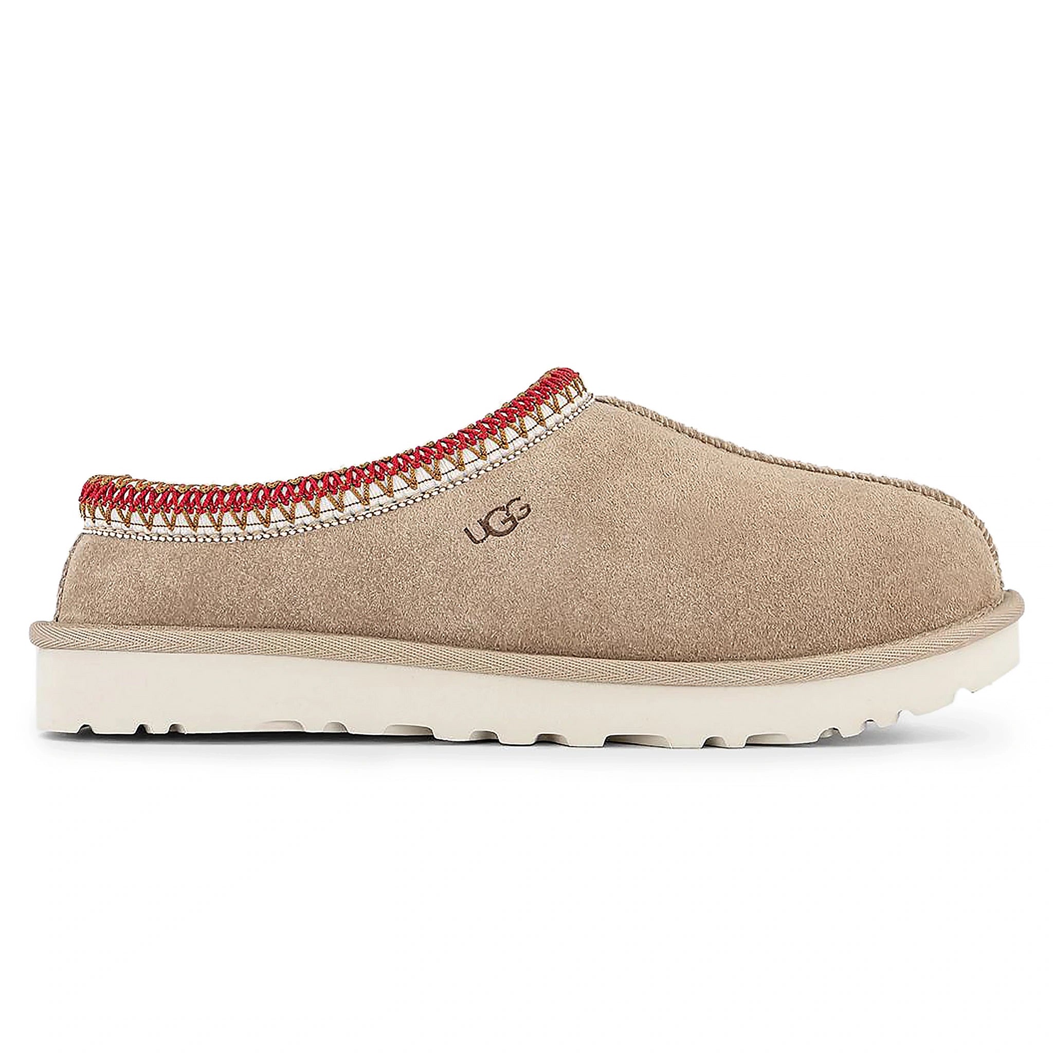 UGG Tasman Sand Dark Cherry Slippers for Women - Cozy Indoor/Outdoor House Shoes for Relaxing at Home & Quick Errands