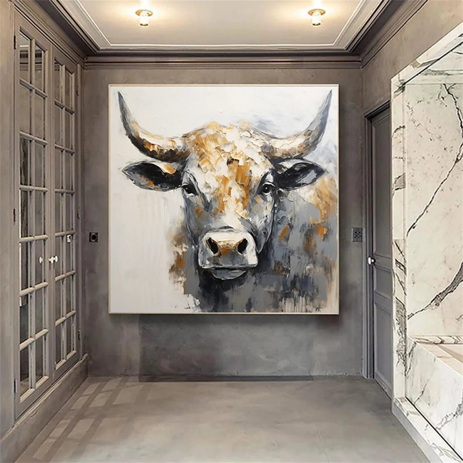 Animal Art Painting #AP062 - Handmade Canvas Wall Decor for Living Room, Bedroom & Office | Wildlife Nature Artwork