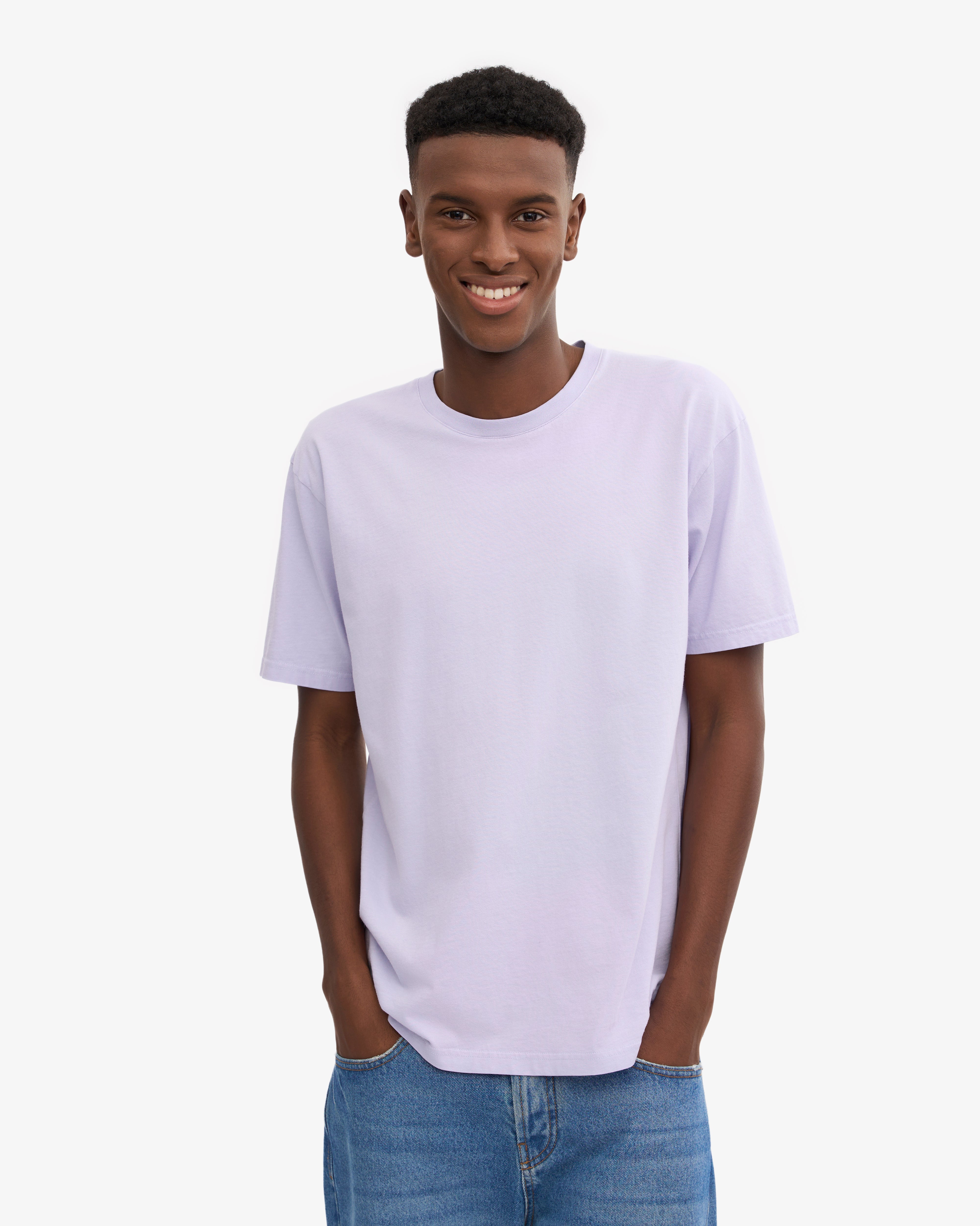 Classic Organic Cotton T-Shirt for Women - Soft Lavender Color | Eco-Friendly Casual Wear for Everyday Comfort & Sustainable Fashion Lifestyle