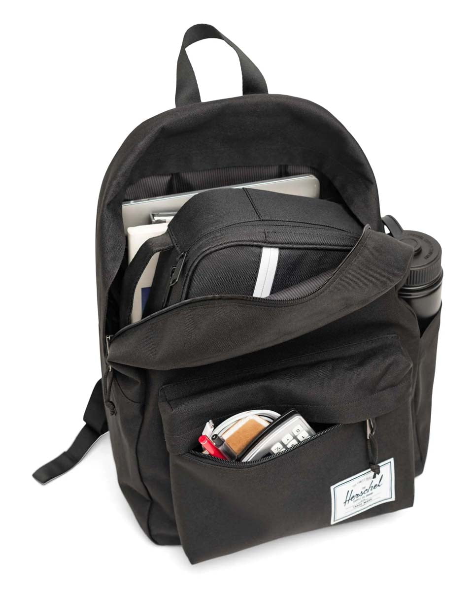 Herschel Classic Backpack - Black Tonal | Water-Resistant Laptop Backpack for School, Travel & Work | Durable Daypack for Men & Women